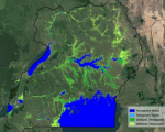 Wetlands of Uganda from Copernicus Sentinel data. Image: ESA