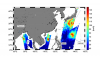 Wind speed readings from three different typhoons during 10–15 October 2013.