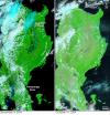 Satellite image shows floods in the Philippines