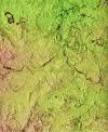 Topographic image of the Swartberg Mountains in South Africa's Northern Cape Province
