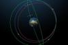 Corrected orbits in blue of the fifth and sixth Galileo satellites (Image: ESA) 