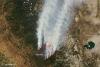 Satellite picture of the wild fire and Yosemite National Park.