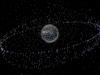NASA's image shows the population of satellites orbiting around the Earth