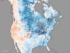 MODIS image caught by NASA's Terra satellite shows the polar vortex over America