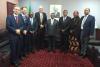 Mission team with H.E. Dr. Joseph Dion Ngute, Prime Minister of the Republic of Cameroon, H.E. Mr. Paul Atanga Nji, Minister of Territorial Administration of Cameroon, Mrs. Mariatou Yap, Director of the Department of Civil Protection of Cameroon and Mr. Balungeli Confiance Ebune, Director of Cabinet at the Prime Minister’s Office. 