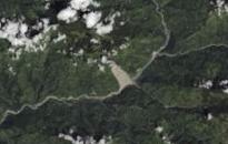 In the early hours of August 2, 2014, nearly 2 kilometers of hillside collapsed in rugged northern Nepal. Image: NASA.