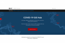 Screenshot of the ESRI COVID-19 GIS Hub.