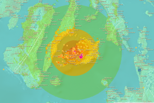 The Earthquake information on the interactive map is based on USGS data.