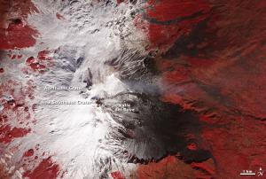 Mount Etna image taken by NASA' Terra satellite