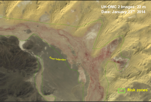 Identification of the reproduction areas of locust in the region of Illizi