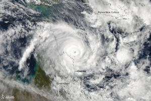 satellite image of cyclone Eta at its strongest