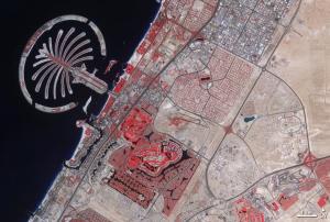 satellite image of Dubai