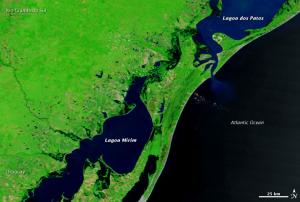 Aerial view of Rio grande do Sul during a previous flood occurred in 2009