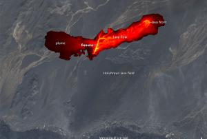 NASA's EO-1 satellite captured the first image of the active Barbarbunga volcano