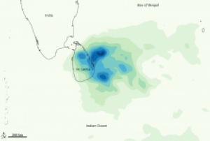 Sri Lanka is often affected by heavy precipitation and floods.