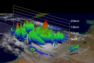 TRMM Precipitation Radar image of tropical cyclone