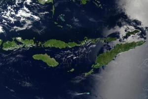 Indonesian Lesser Sunda Islands seen from space