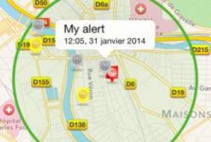 Screenshot of SIGNALERT crowdmapping app (Image: Signalert SARL)