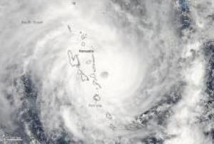 2015 Tropical Cyclone Pam over Vanuatu seen by MODIS (Image: NASA)