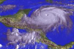 Hurricane Mitch approaching Honduras in 1998 (Image: NASA) 