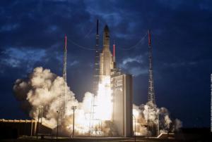 MSG-4 being launched from Europe’s Spaceport in Kourou (Image: ESA)