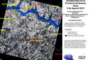 Satellite image of the flood in Buenos Aires province (Image: CONAE)