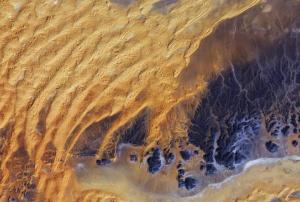 Satellite image of the water-scarce Sahara desert in Algeria (Image: ESA)