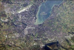 Satellite image of the city of Geneva, Switzerland (Image: NASA)