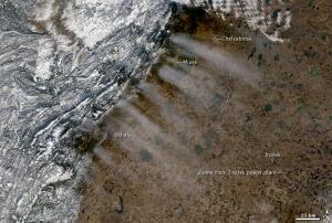 NASA's Terra satellite image shows the impact Ural has on weather developments