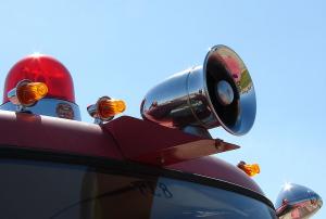 Fire engine truck with warning siren and emergency lights (Image: David R. Tribble)