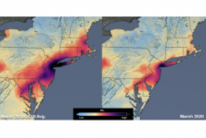 Webinar Introductorio: Un Vistazo a Cómo la NASA Mide la Contaminación del Aire logo. Image: NASA