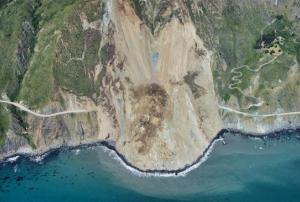 Air photo of the Mud Creek landslide, taken on May 27, 2017.