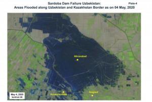 Sentinel-2 imagery of the area on 4 May. Image: CSSTEAP.