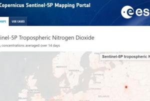 Copernicus Sentinel 5-P Mapping Portal. Image: Copernicus