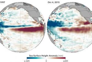 This year El Niño is the strongest since 15 years (Image: NASA). 