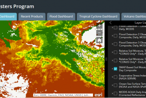 NASA Disasters Mapping Portal. Image Credit: NASA.