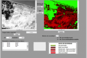Classification of a Forest Fire in Salamanca Island Road Park, Colombia, based on a 8 LDCM Landsat image