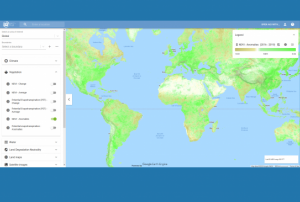 Screenshot of the Earth Map platform.