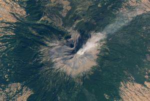 Volcanic eruption. Image: NASA Earth Observatory.