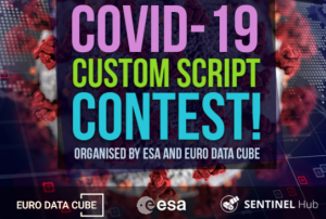 Custom Script Contest - COVID-19 edition logo. Image: Sentinel Hub 