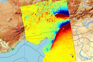 Deformation map over Türkiye and Syria