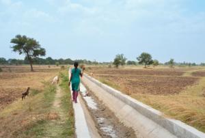 Dried-up canal in Gujarat