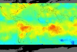 OCO-2 measurment from 2014. Image: NASA