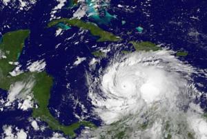 Hurricane Matthew development. Courtesy of NASA/NOAA GOES Project