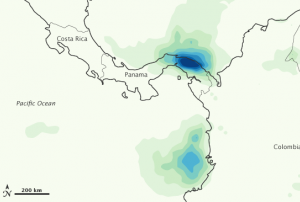 Panama's map. Courtesy of NASA