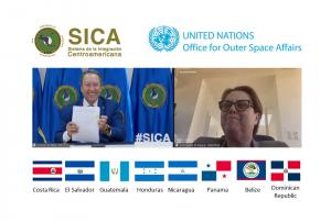 UNOOSA and SICA sign and MoU to enhance the use of space technologies in Central America