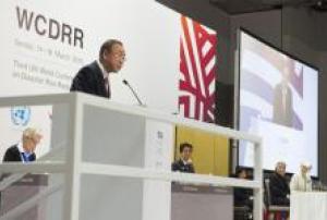 UN Secretary General Ban Ki-moon opened the WCDRR on 14 March in Sendai, Japan (Image: UN Photo)