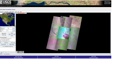 Screenshot of the USGS Global Visualization Viewer