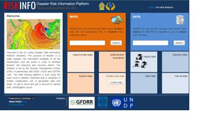 RiskInfo makes available data and maps on disaster risks in Sri Lanka.