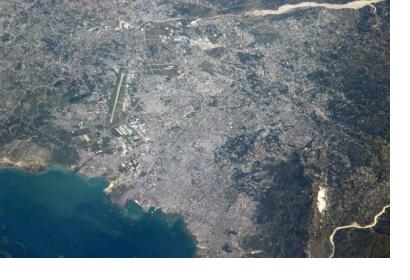 Haiti seen from space